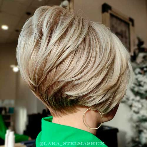 Stunning stacked Concave Short Bob Haircut
