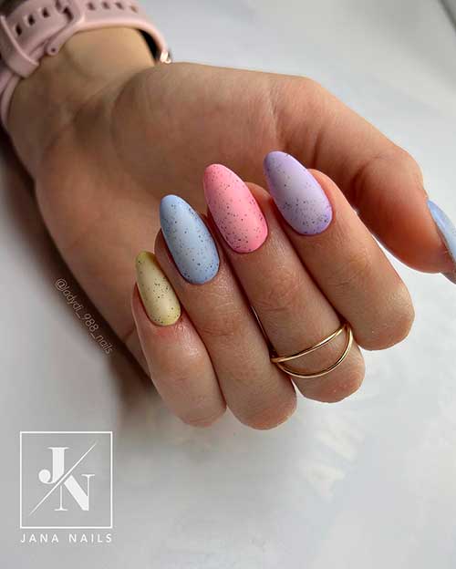 Pastel Multicolored Easter Egg Nails