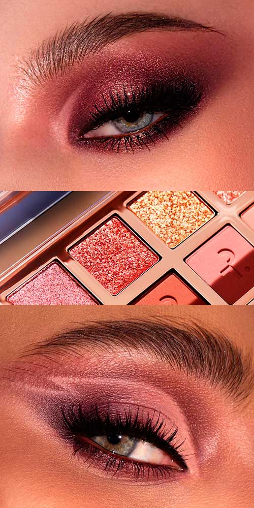 Stunning eye makeup looks with Patrick Ta Major Dimension II Rose Eyeshadow Palette