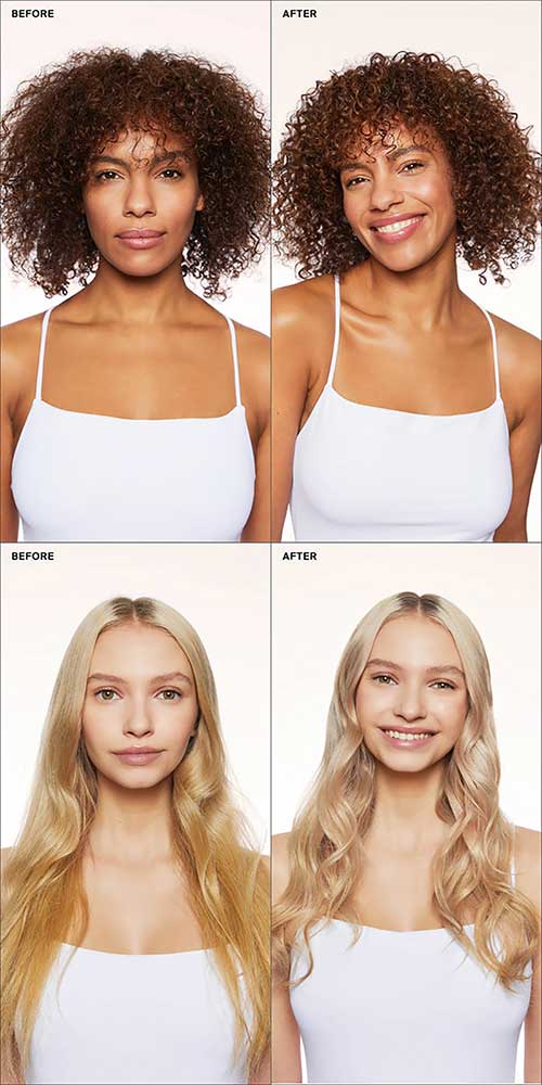 Before and After Using Eva NYC Mane Magic 10-in-1 Primer x Tinashe Before and After Using Eva NYC Mane Magic 10-in-1 Primer x Tinashe