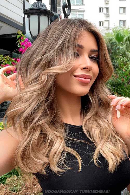 Blonde Balayage Highlights Blonde balayage highlights on brown hair for Summer 2022