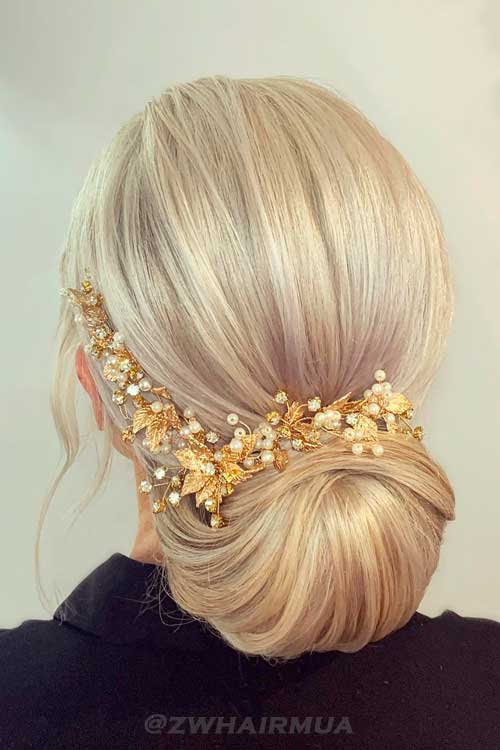 Classic and Classy Low Chignon Bun Classic and Classy Low Chignon Bun for Your Big Day