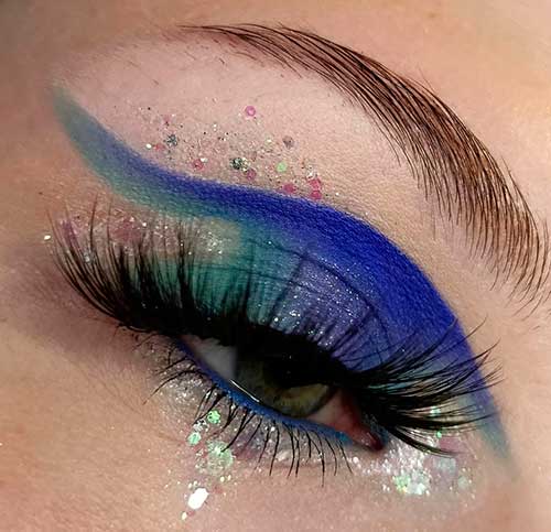 Cut Crease Blue Green Eyeshadow