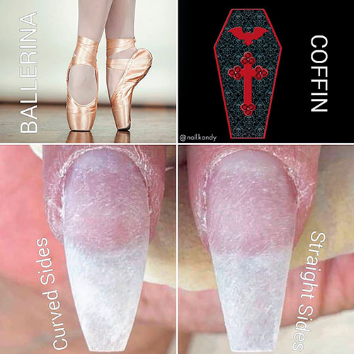 The Difference Between Ballerina and Coffin Nail Shapes The Difference Between Ballerina and Coffin Nail Shapes
