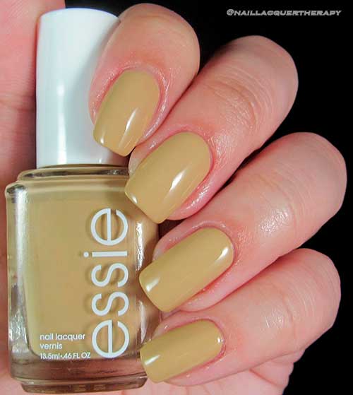 Square Mid-tone Neutral Nails with Essie Centerpiece of Attention - Essie Hostess with the Mostess Collection