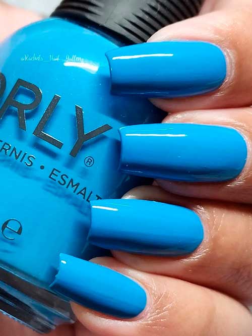 Long Sky Blue Nails Using ORLY Rinse & Repeat from POP Collection