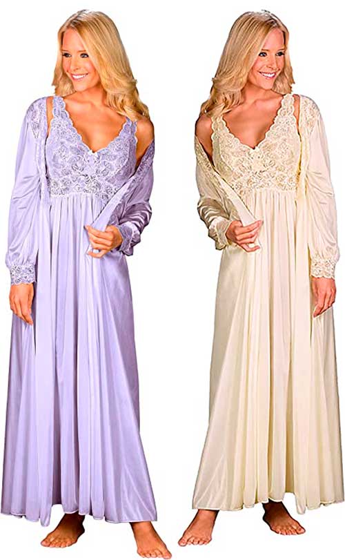Shadowline Silhouette Gown and Peignoir Set - The Best Sleepwear Outfits for Women