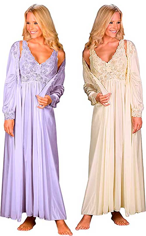 Shadowline Silhouette Gown and Peignoir Set Shadowline Silhouette Gown and Peignoir Set - The Best Sleepwear Outfits for Women