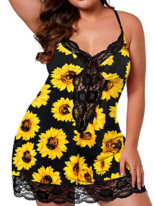 XAKALAKA Women Plus Size Babydoll Lingerie Back Crisscross Lace Trim Chemise Sleepwear XAKALAKA Women Plus Size Babydoll Lingerie Back Crisscross Lace Trim Chemise Sleepwear - The Best Sleepwear Outfits for Women