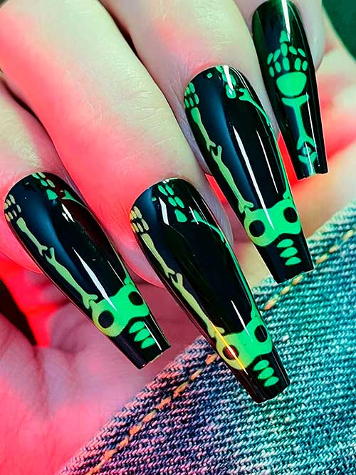 Skeleton Bone Halloween Press on Nails Skeleton Bone Halloween Press on Nails