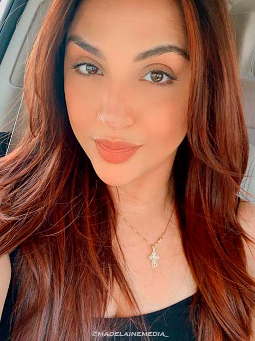 Sleek red brown hair Long sleek red brown hair for Fall 2022