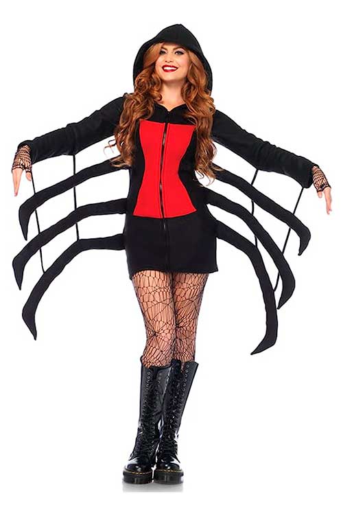 Leg Avenue Women's Women's Cozy Black Widow Spider Halloween Costume