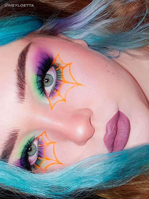 Colorful spider web eyes Colorful spider web eyes