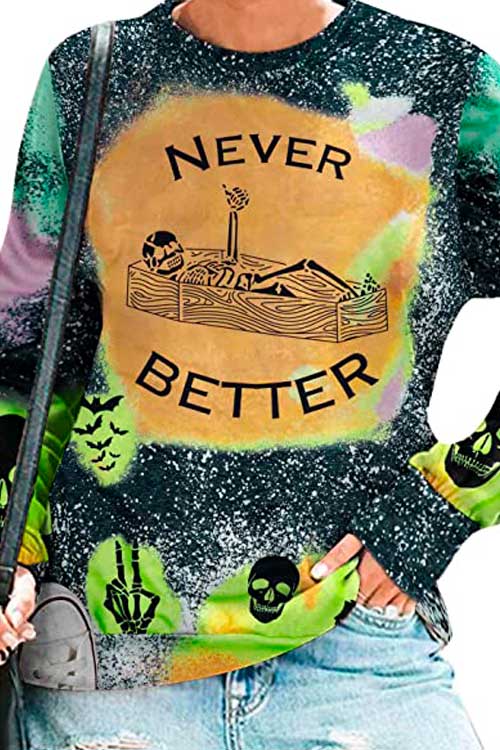 Horror Graphic Skeleton Sweatshirt Horror Graphic Skeleton Sweatshirt