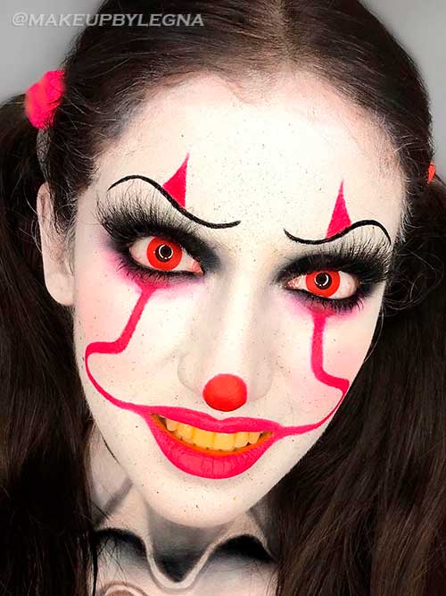 Pennywise makeup look Pennywise makeup look