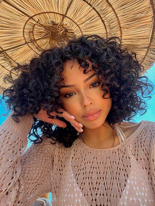 Short Curly Hair with Bangs Short Curly Hair with Bangs