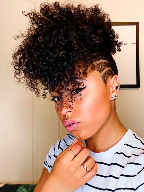 Short Curly Mohawk - Cute Hairstyles for Short Curly Hair Women