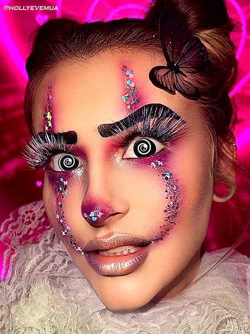 Sparkling Clown Makeup - Halloween makeup looks 2022
