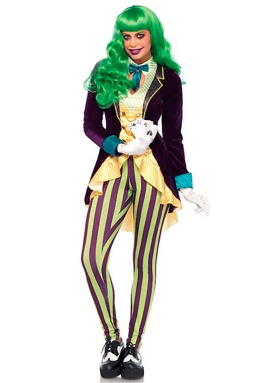 Leg Avenue Women's 2 Pc Wicked Trickster Villain Costume with Jacket, Leggings