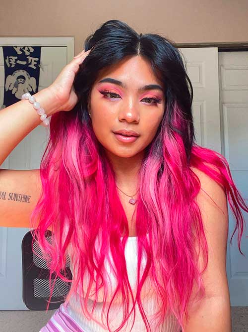 using Hair Tint in shade raspberry ColourPop The Mane Event Hair Tint Colors using Hair Tint in shade raspberry ColourPop The Mane Event Hair Tint Colors