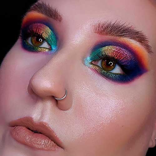 Colorful Jewel Toned Eyeshadow Look Colorful Jewel Toned Fall Eyeshadow Look