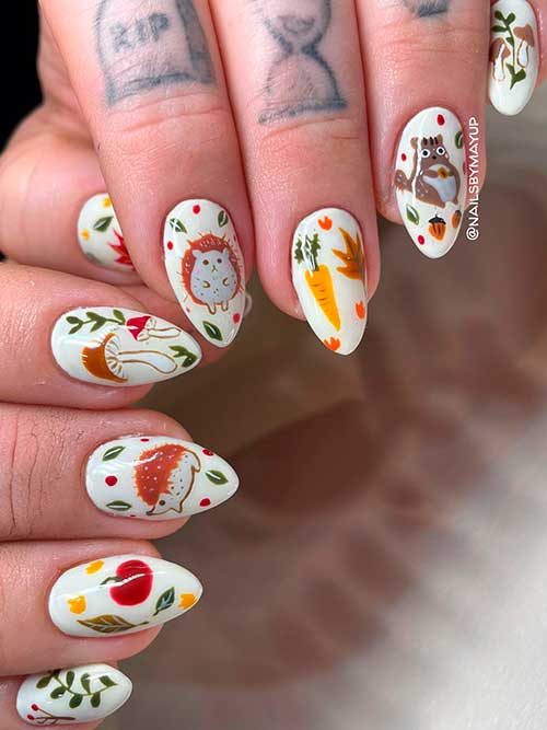 Cute Thanksgiving Themed Nails