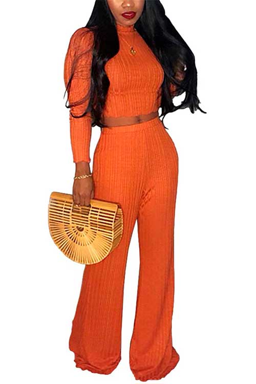 ECHOINE Women's 2 Piece Outfits Sweater Jumpsuits