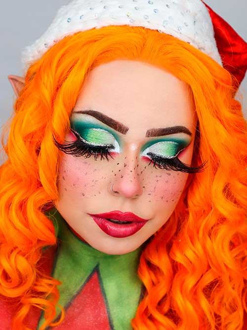 Christmas Elf Makeup is One of the Cutest Christmas Makeup Ideas for 2022