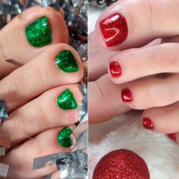 The Best Christmas Toe Nails to Try in 2022