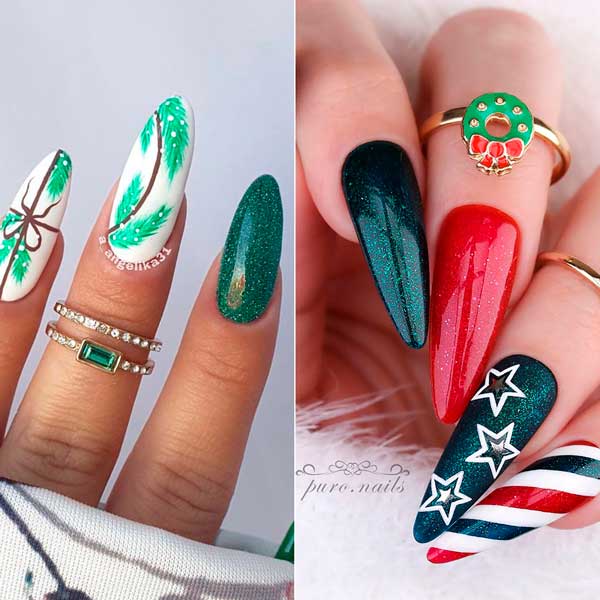 The Best Dark Green Christmas Nails to Try in 2022