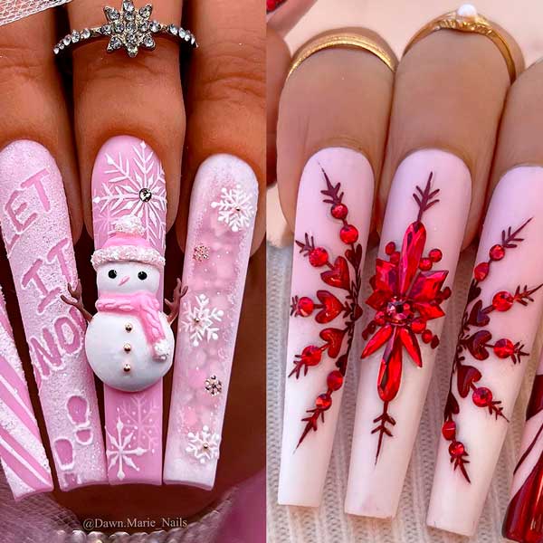 The Best Pink Christmas Nails to Wear in 2022