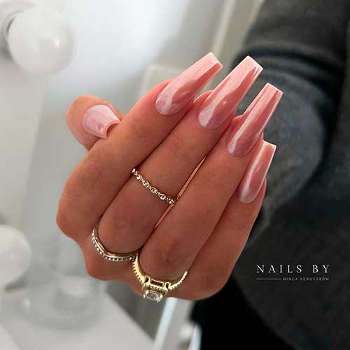 Nude Chrome Coffin Nails Long Nude Chrome Coffin Nails 2023 Is The Perfect Choice for Any Occasion