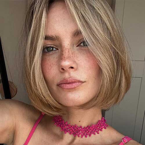 Blonde rounded bob haircut one of the best bob haircuts for summer 2023