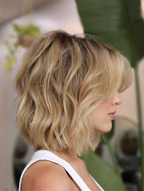 Stunning Dimensional Blonde Textured Bob Haircut
