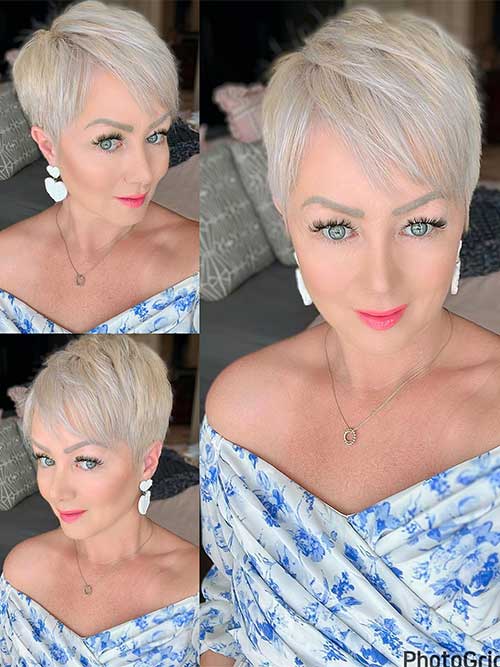 Stylish Blonde Textured Pixie Cut for Fine Hair