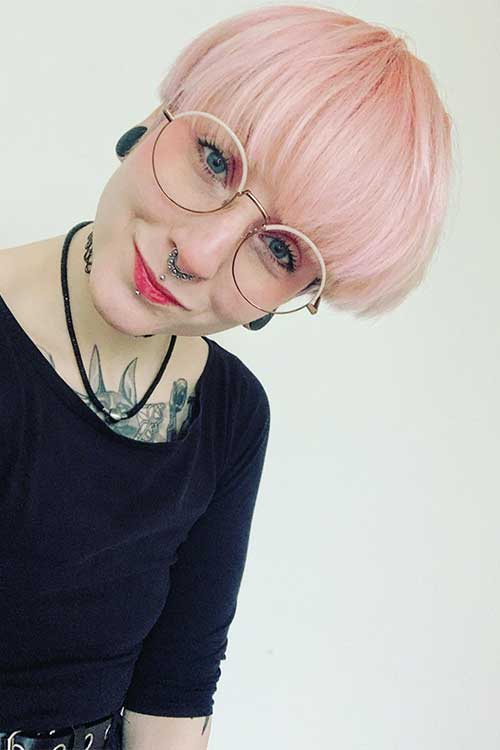 Pink Graduated Bowl Cut