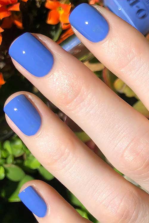 Short blue purple nails using OPI Charge It to Their Room Short blue purple nails using OPI Charge It to Their Room