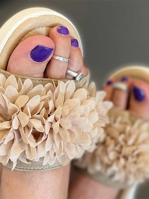 Stunning Purple Summer Toes Stunning Purple Summer Toes
