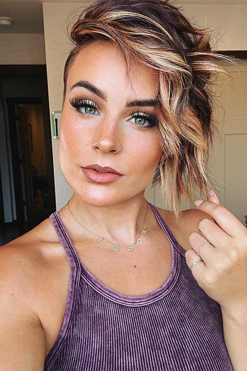 Wavy Asymmetrical Pixie Cut is One of The Cutest Summer Pixie Haircuts 2023