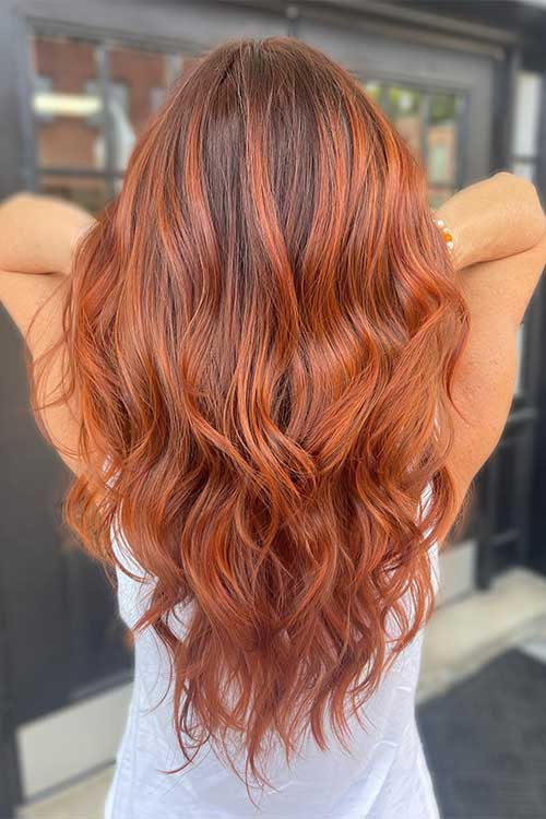 Long Pumpkin Spice hair is a captivating and trendy choice that perfectly captures the essence of autumn 