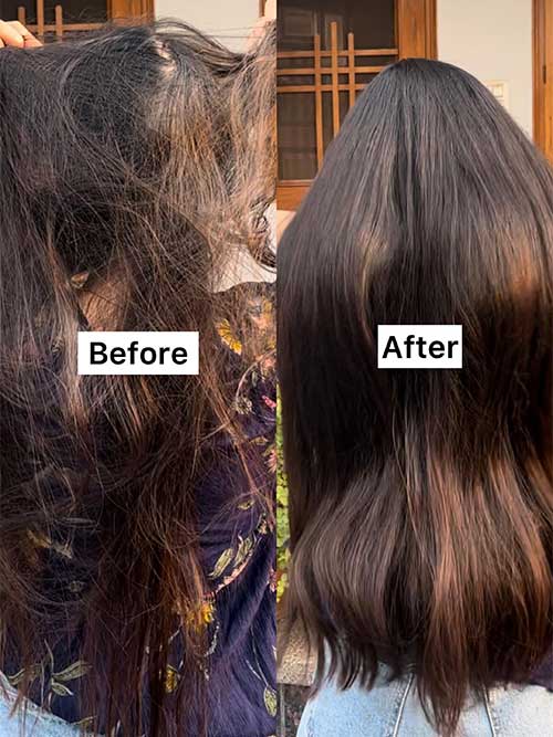 Frizz hair before and after hydration and avoid excessive heat styling