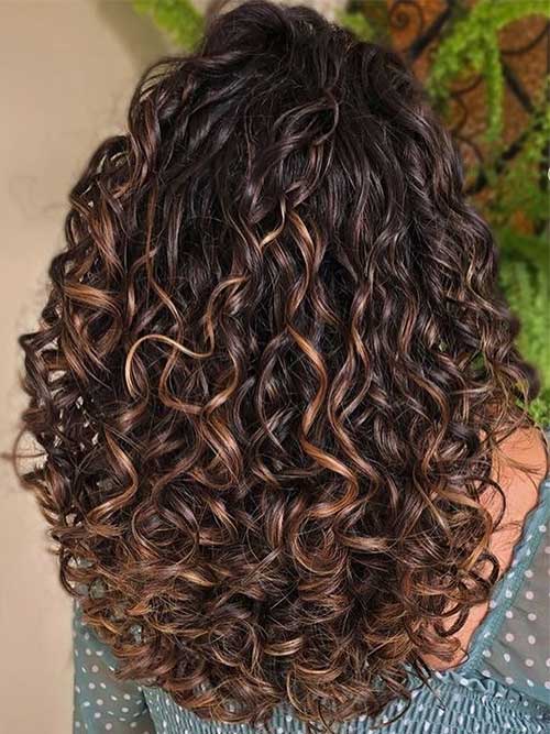 Healthy hair and defined frizz prone hair curls