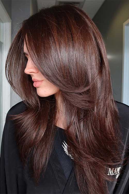 Rich brunette hair color is a perfect choice for winter season Rich brunette hair color is a perfect choice for winter season