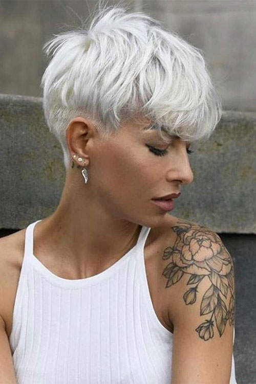 Stunning pixie with bangs and undercut