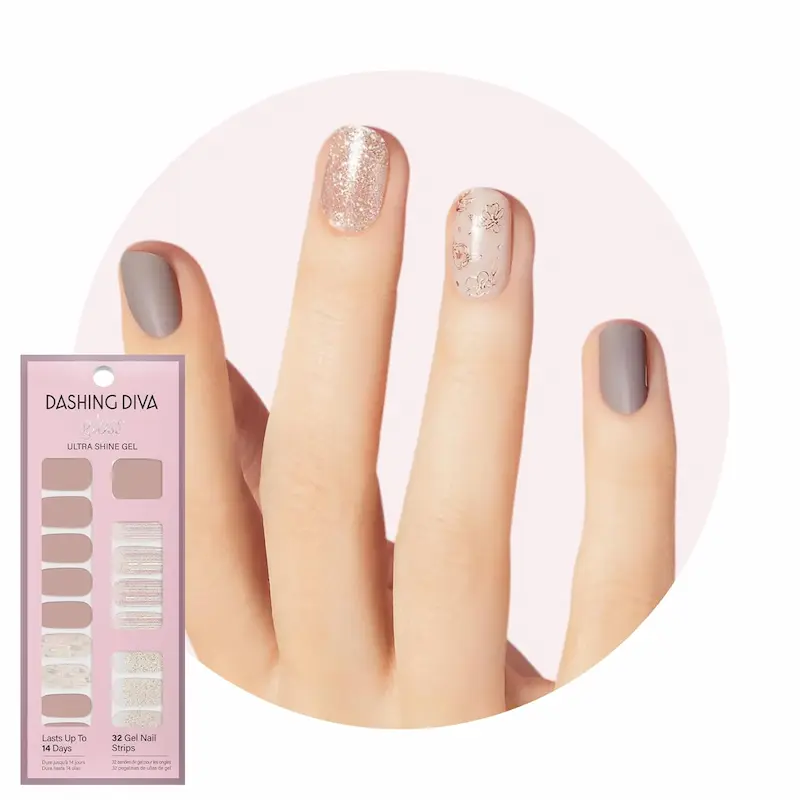 Dashing Diva Lavender Dreams nail strips UV-free, chip-resistant gel stickers with 32 wraps, a prep pad, and a file. Dashing Diva Lavender Dreams nail strips UV-free, chip-resistant gel stickers with 32 wraps, a prep pad, and a file.