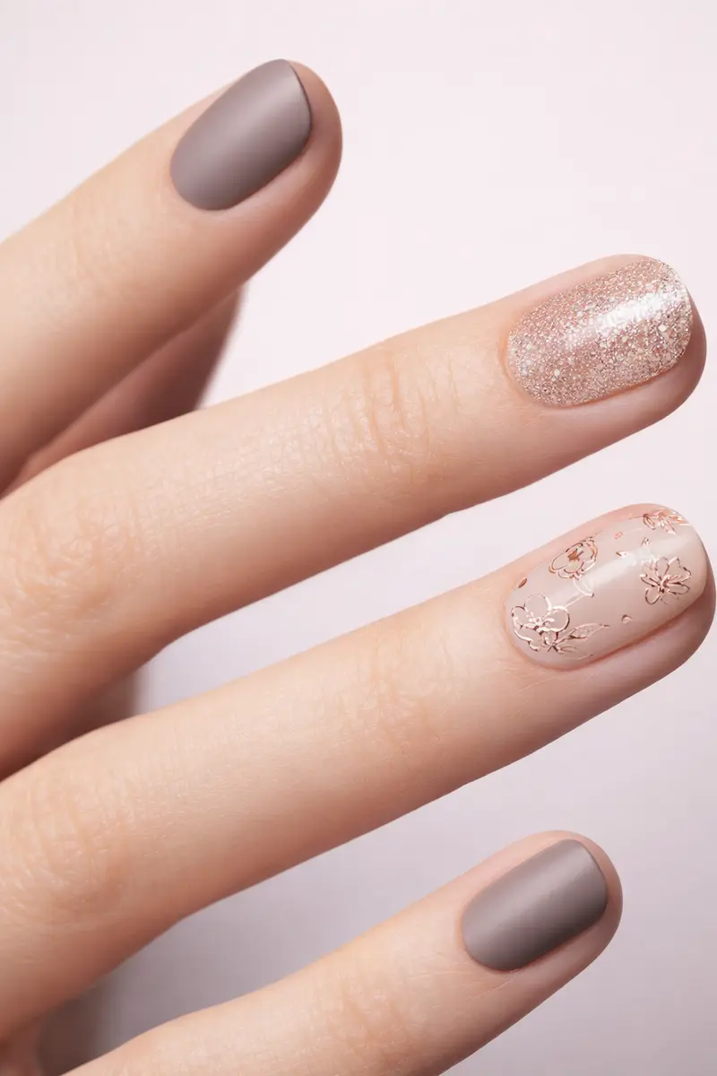 Get gorgeous gel nails without the salon price tag! ✨ Dashing Diva Lavender Dreams nail strips blend matte taupe, rose gold glitter, and blush florals for a dreamy, high-end look — in minutes. Get gorgeous gel nails without the salon price tag! ✨ Dashing Diva Lavender Dreams nail strips blend matte taupe, rose gold glitter, and blush florals for a dreamy, high-end look — in minutes.