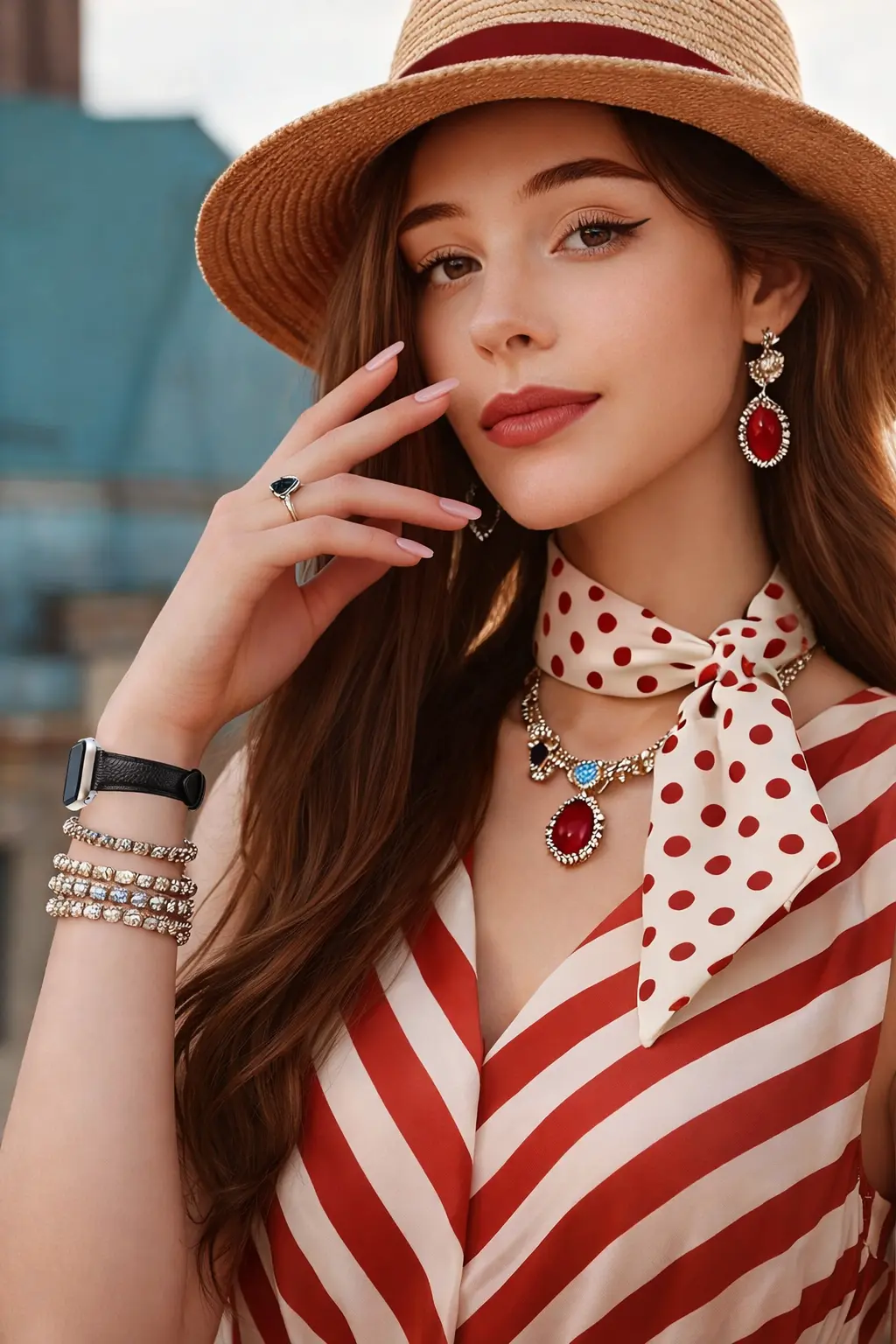 Elevate your daily look with this ultra-slim, top-grain genuine leather Apple Watch band. Designed for a delicate, minimalist look, this soft, thin strap perfectly balances technology with timeless fashion. Whether you love a quiet luxury style, old money aesthetics, or simple everyday elegance, this comfortable wristband seamlessly pairs with stacked bracelets and summer outfits. Compatible with all iWatch series (including Ultra, SE, and Series 10/11) and all sizes (38mm to 49mm). Upgrade your smart watch into a high-end fashion accessory! ✨ #AppleWatchBand #LeatherWatchStrap #iWatchBands #stylishbelles Slim soft women leather band for Apple Watch close-up showing genuine top grain texture